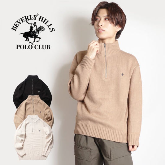 BEVERLY HILLS POLO CLUB ビバリーヒルズポロクラブ ハーフジップ mens