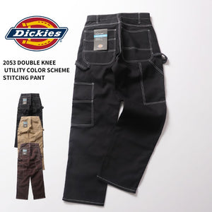 Dickies 2053DOUBLE KNEE UTILITY COLOR SCHEME STITCING PANT mens