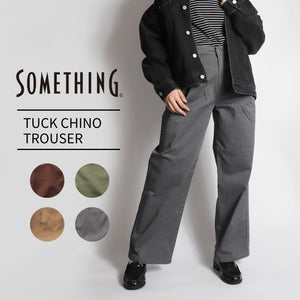 Something TUCK CHINO TROUSER　ladys