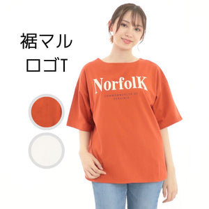 le colis シルキードライ 裾 マル ロゴ Tシャツ レディース