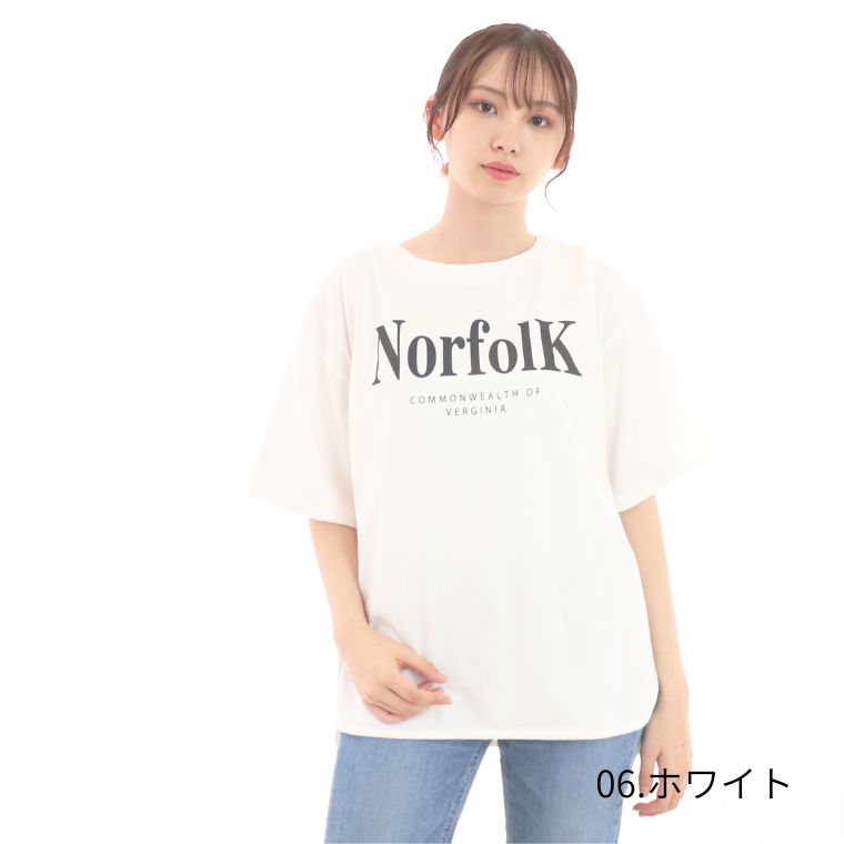 le colis シルキードライ 裾 マル ロゴ Tシャツ レディース