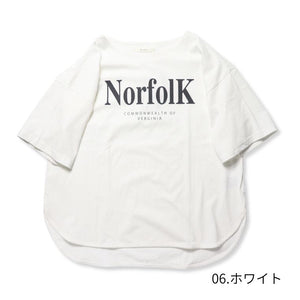 le colis シルキードライ 裾 マル ロゴ Tシャツ レディース