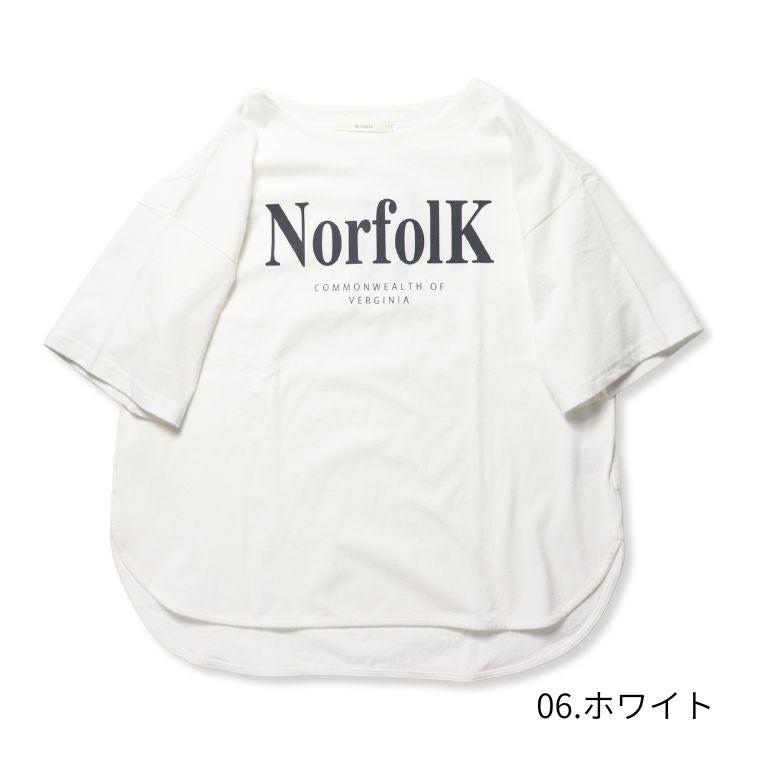 le colis シルキードライ 裾 マル ロゴ Tシャツ レディース