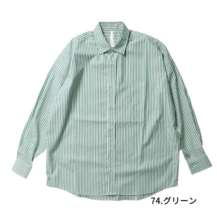 ビッグサイズ レギュラー カラー ストライプ シャツ  mens