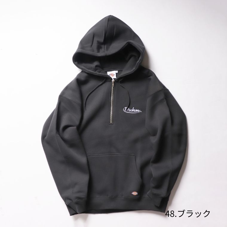 Dickies 裏起毛 ハーフジップ パーカー mens