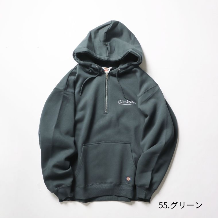 Dickies 裏起毛 ハーフジップ パーカー mens