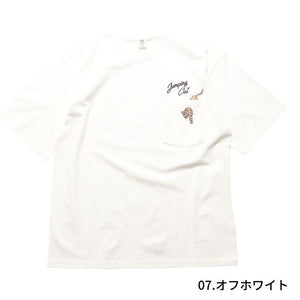 猫 刺繍 半袖 Tシャツ mens