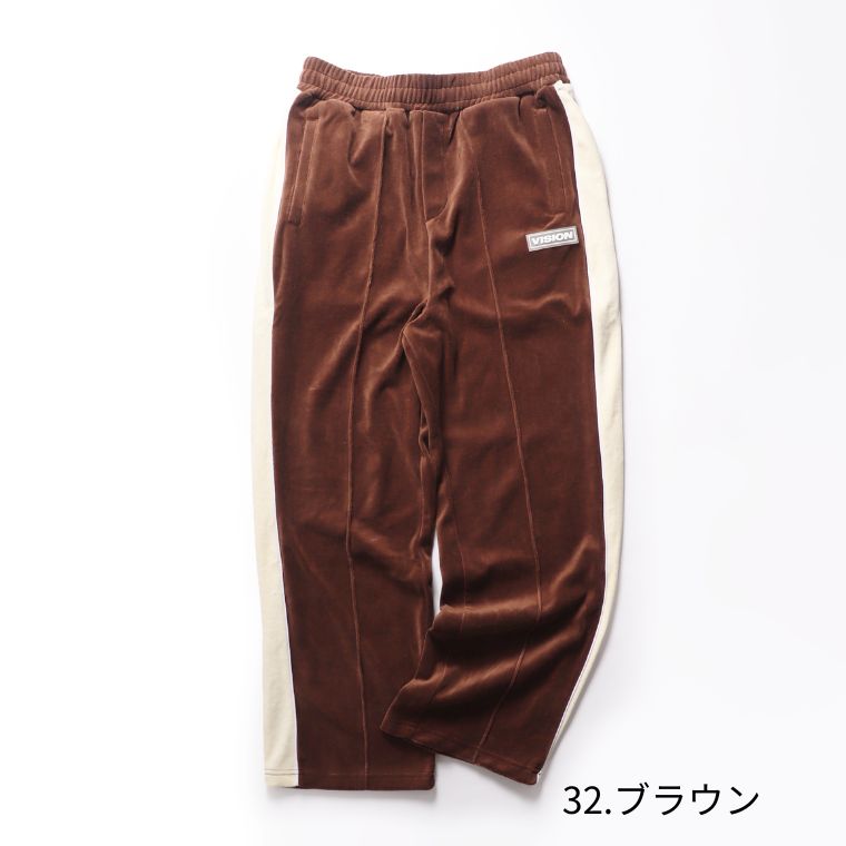 VISION STREET WEAR ベロア トラック パンツ mens