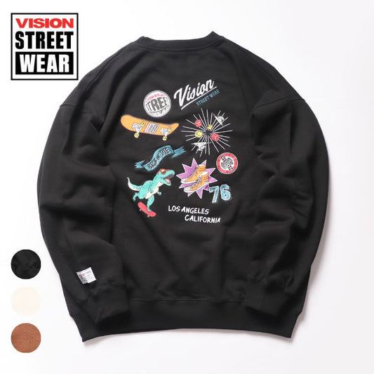 VISION STREET WEAR マルチイラスト トレーナー mens