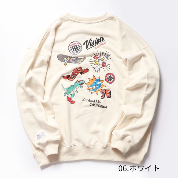 VISION STREET WEAR マルチイラスト トレーナー mens