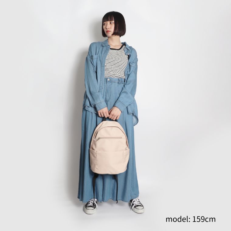 小さいのに収納力抜群 ツイル 多 ポケット リュック ladys