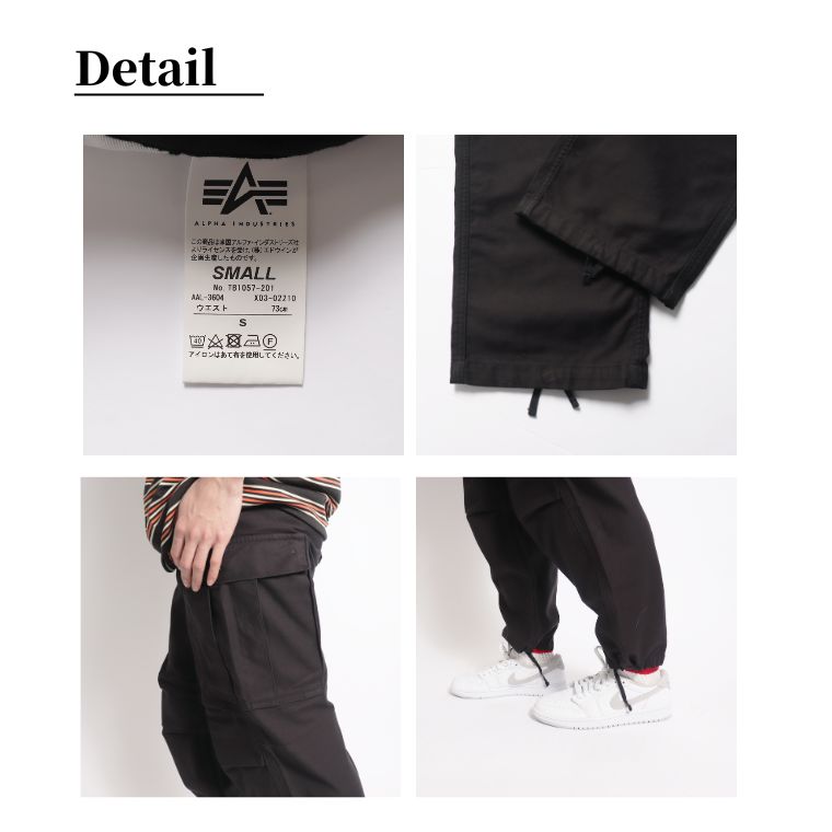 ALPHA INDUSTRIES B.D.U. CARGO PANTS mens